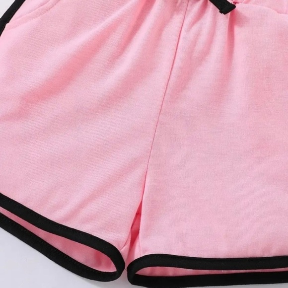 NWOT. Girls 2 Piece Graphic Shorts Set “LOVE” - Picture 7 of 7